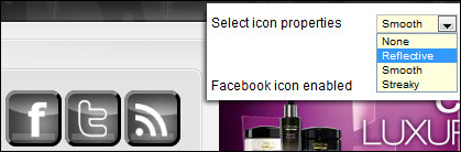 Selecting icon properties