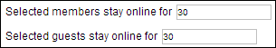 Set time members stay online for