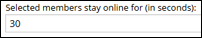 Set time members stay online for
