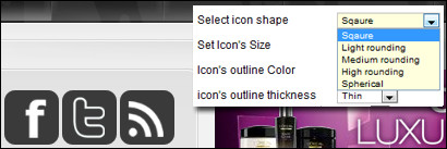 Selecting icon shape