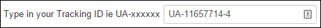 entering your tracking id code